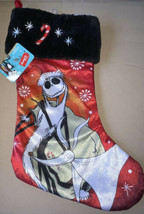 Nightmare Before Christmas Jack & Zero 19" Deluxe Christmas Stocking Candy Cane - $19.99