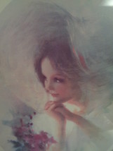 Home Interiors Picture Victorian Woman in Bonnet with Flowers Homco - $99.95
