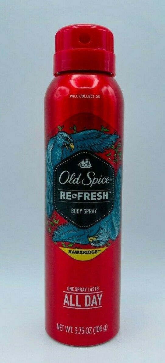 Old Spice Refresh Hawkridge Body Spray Wild Collection 3.75oz Each Free Shipping - $15.99