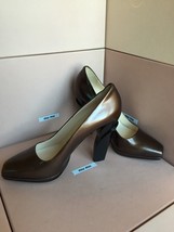 New PRADA Brown Platform High Heels Size 39.5 Women&#39;s Shoes  - $299.99