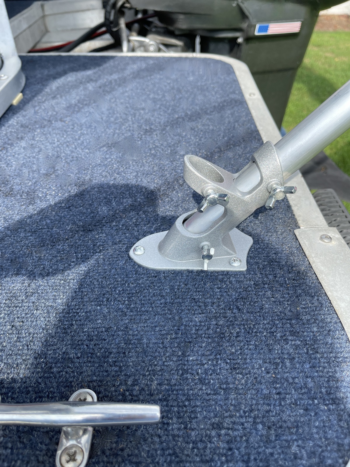 5' Pontoon Boat Aluminum Flag Pole Kit with American Flag Other