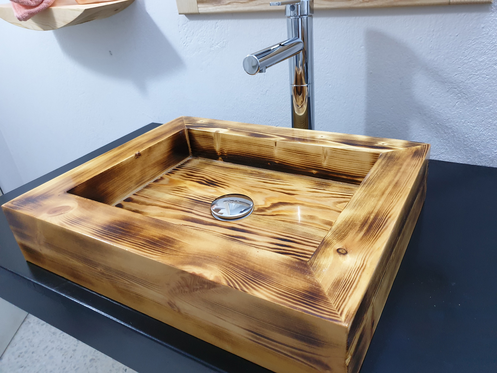 bathroom sink ,wooden and epoxy 05 Sinks