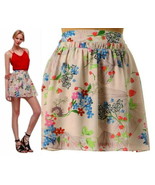 Anthropologie Silk Mini Skirt 8 Medium $248 Lingonberry Feminine Leifsdo... - £57.16 GBP