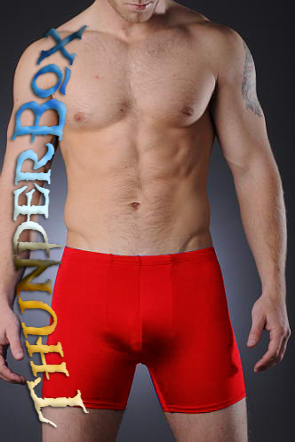 ThunderBox Nylon Spandex Red Pouch Shorts S, M, L, XL - Shorts