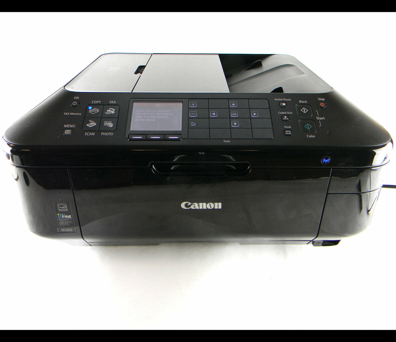 Canon PIXMA MX892 All-In-One Inkjet Printer, For Parts, Error Code 6000 ...