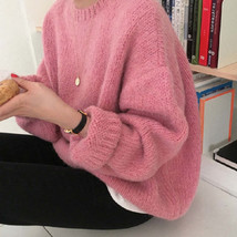 10 colors Pink 2021 Women Sweater Pullover Female Knitting Overszie Long... - $30.99