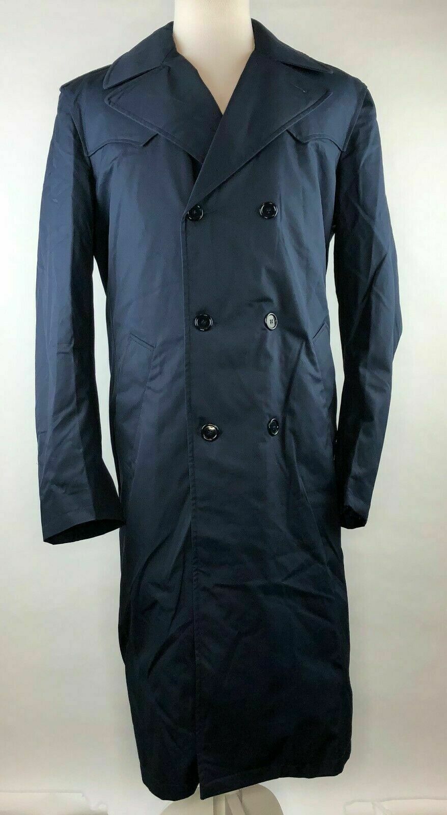Italian Air Force Mens XL Full Double Breasted Trench Coat Removeable ...