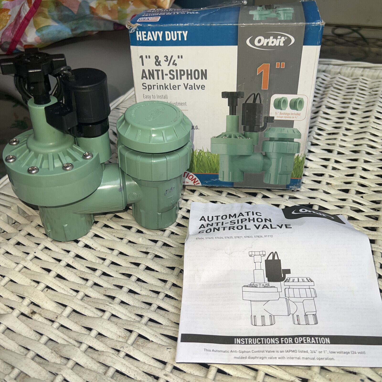 Orbit 57604 Sprinkler System 3/4Inch FPT AntiSiphon Valve missing