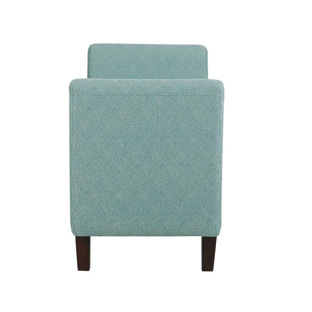 Contemporary Living Spring Blue Fabric Storage Bench