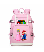 Super Mario Kid Backpack Schoolbag Bookbag Daypack Pink Large Bag C - $41.99