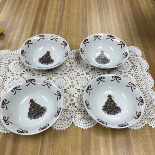 Lot of 4 Gibson Designs Christmas Morning soup bowls - $19.99