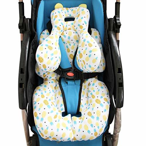 Infant Car Seat Insert, KAKIBLIN Cotton Baby Stroller Liner Head and