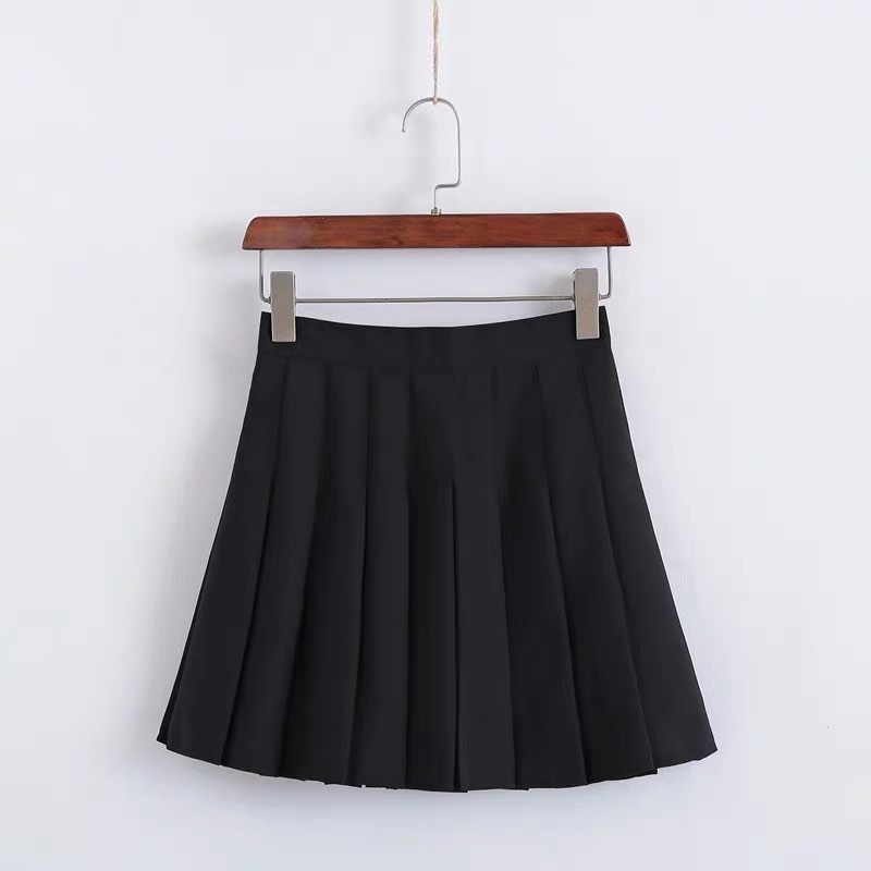 DARK GREEN Pleated Skirt Women Girls Campus Style Pleated Mini Skirt ...