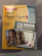 Kodak Satin Photo Paper 15 Sheets 8.5" x 11" Acid and Lignin Free - New - $4.99