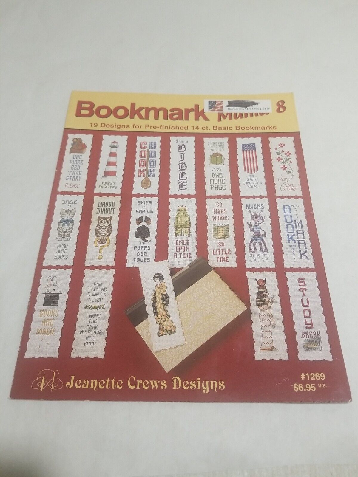 Bookmark Mania 8 19 Designs by Jeanette Crews Designs #1269 2004 - $9.98