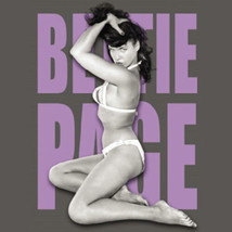 Bettie Page Barefoot Bikini Photo Kneeling T-Shirt, NEW UNWORN - $14.50+