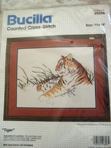 NEW SEALED BUCILLA COUNTED CROSS STITCH   TIGER    #49806 - $12.96