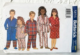 Butterick Fast Easy Kids Robe Pajamas Top Pants Sewing Pattern #5856 S-X... - $9.45