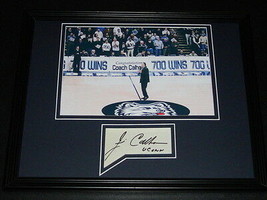 Jim Calhoun Signed Framed 11x14 Photo Display UConn Huskies 700 Wins