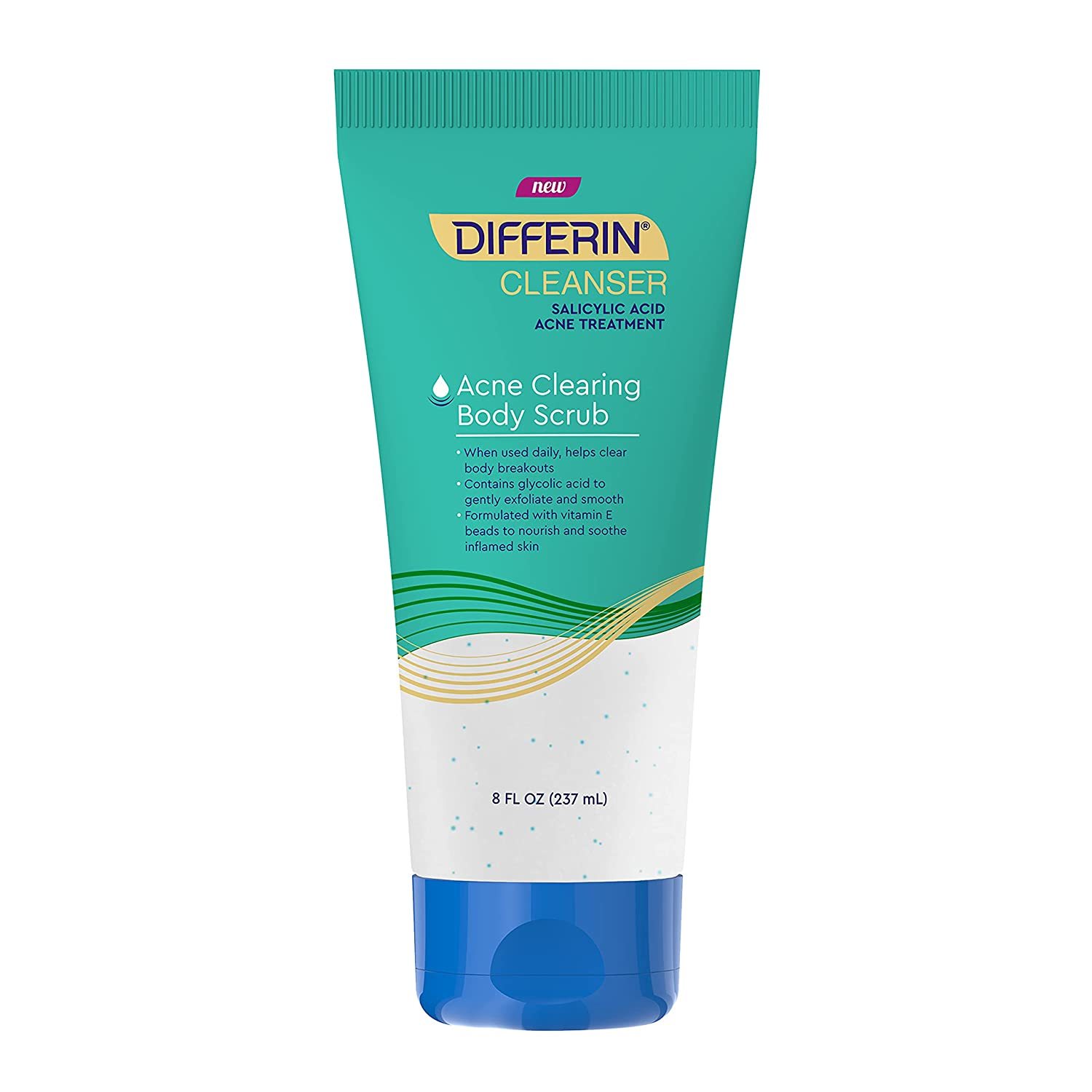 New Differin Body Scrub with Salicylic Acid Acne Clearing Improves Tone