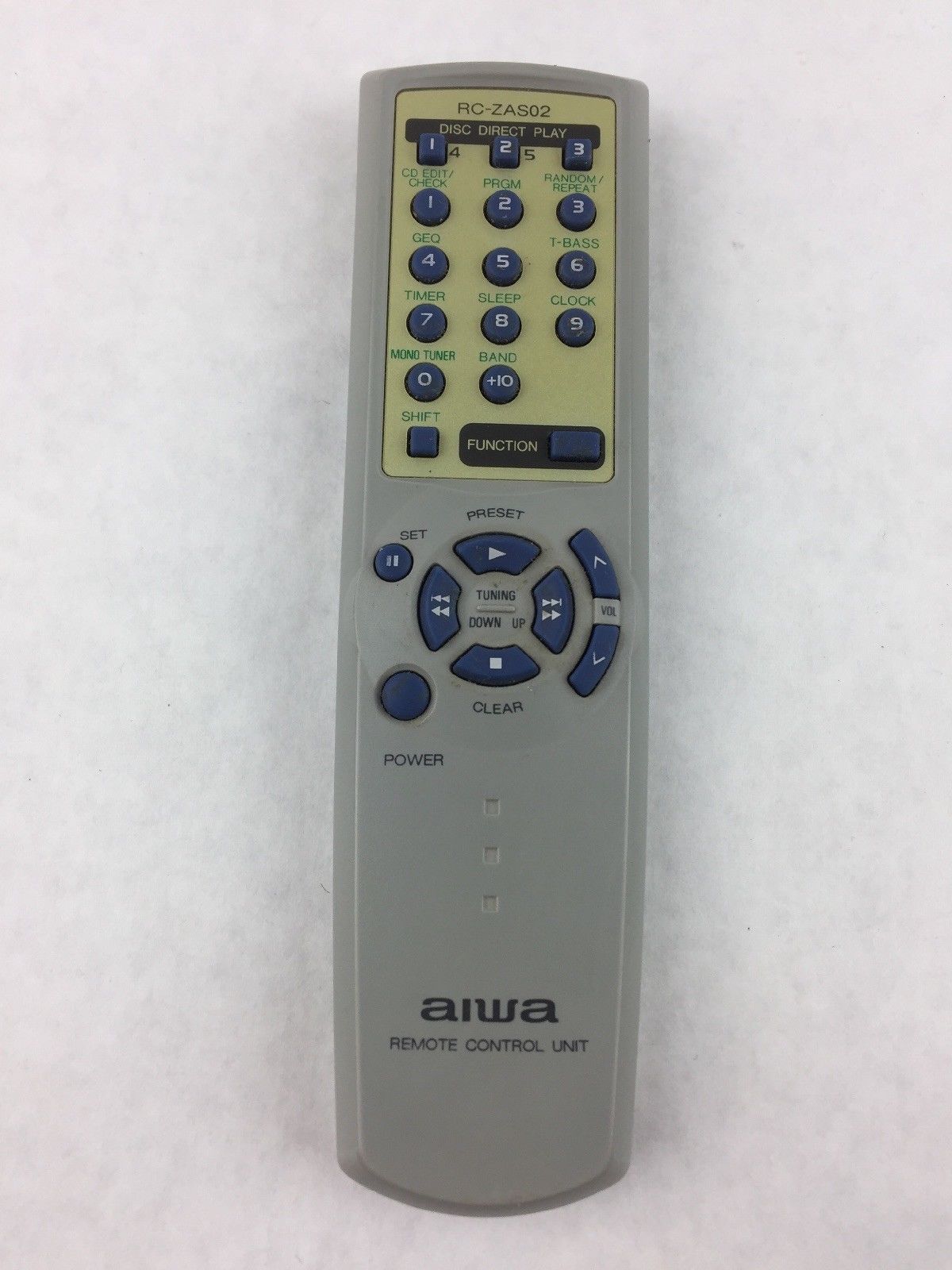 Aiwa Rc Zas02 Remote Control Unit Remote Controls 9647