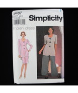 Simplicity 9487 Maren Dress Pull-On Pants Straight Skirt Unlined Jacket ... - $2.96