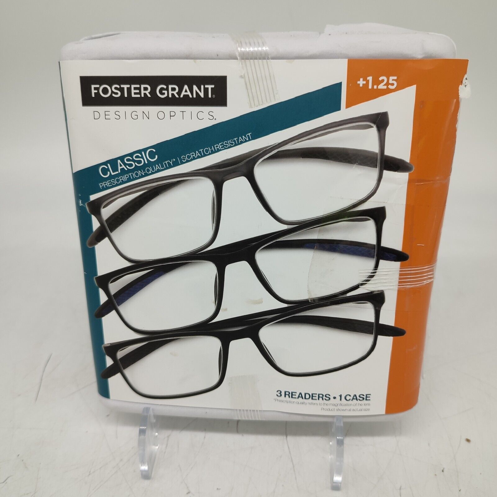Design Optics Foster Grant 3 Pack of Readers-Classic Frames w/Carry Case +1.25