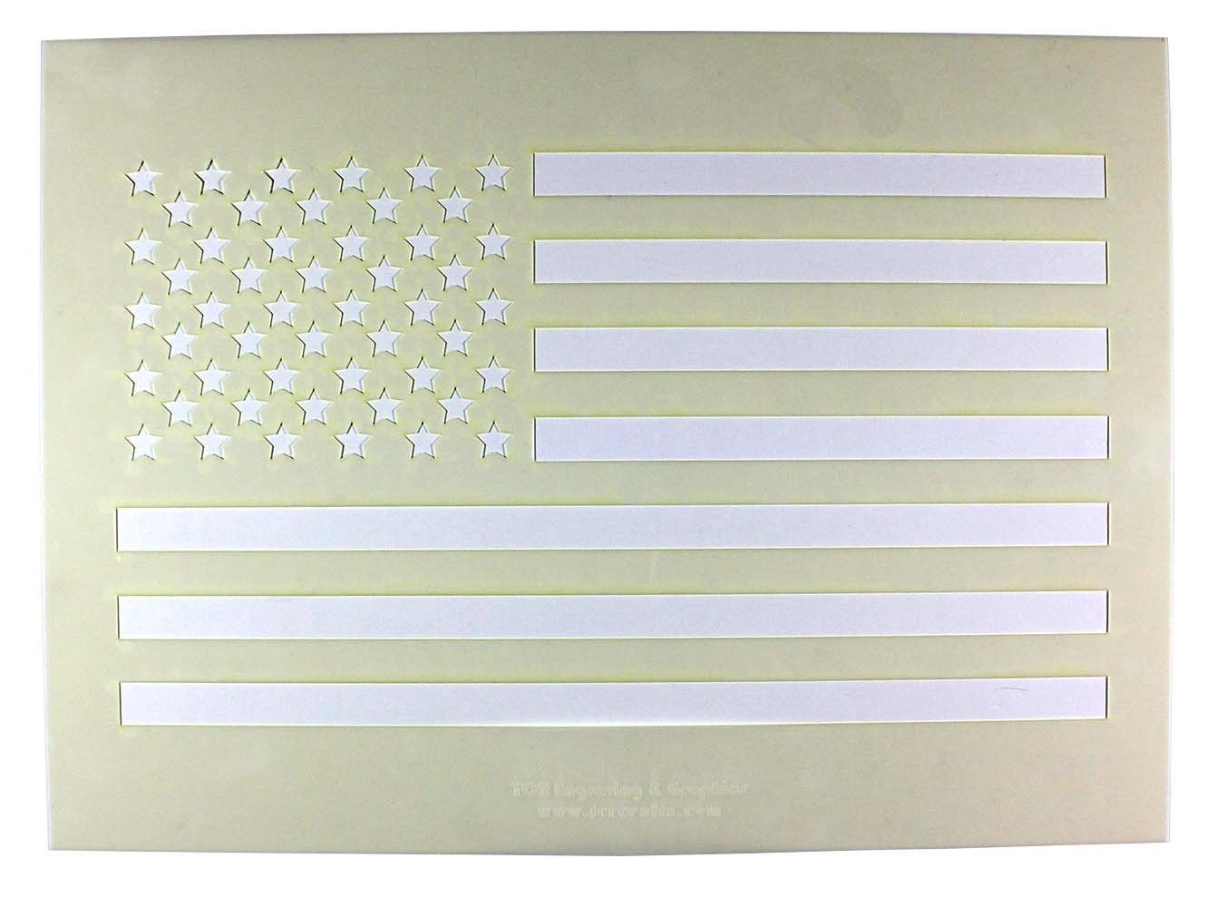 -Mylar 14 Mil Large US Flag Stencil (straight) Painting/Crafts/Template ...