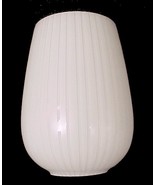 Neckless Light Shade Cased Glass White Stripe Chandelier Ceiling Fan Wal... - $14.95