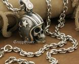 silver motorcycle helmet skull mens biker rock punk pendant ta19 silver n pendant thumb155 crop