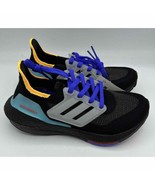 adidas UltraBoost 21 Running Shoe Big Kid size 3.5 black/white/pulse aqu... - $74.25
