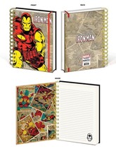 Iron Man Retro Design Marvel Comics Lined Spiral Journal Diary Notebook ... - $13.85