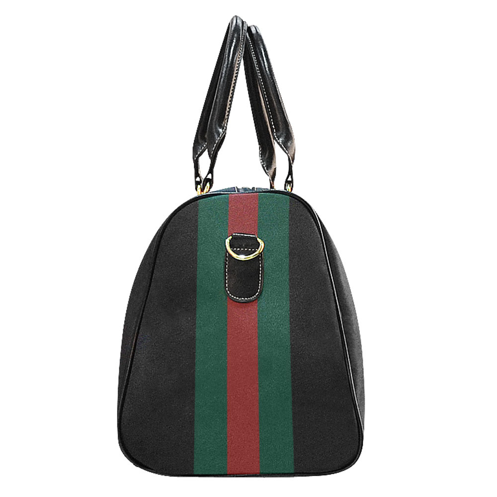 Gucci Style Tiger Green Red Stripes Travel Bag Gym Bag Luxury Style Large Straps - Duffle & Gym Bags