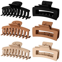 6Pcs 3.5 Inch Medium Large Claw Clips for Thick Hair, Big Hair Clip for Thin Hai image 1