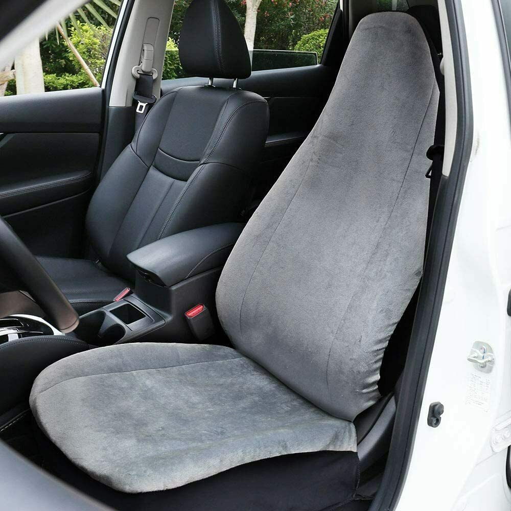 Super Soft High Back Bucket Front Seat Cover Universal Fit for Cars