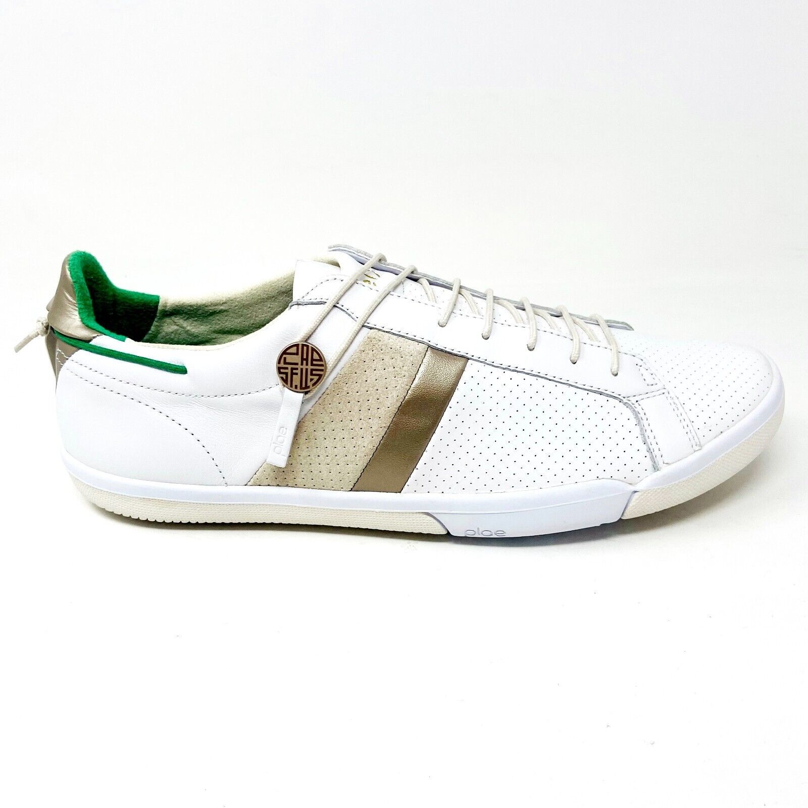 Plae Mulberry White First Edition Mens Full Grain Leather Sneakers 552010 120
