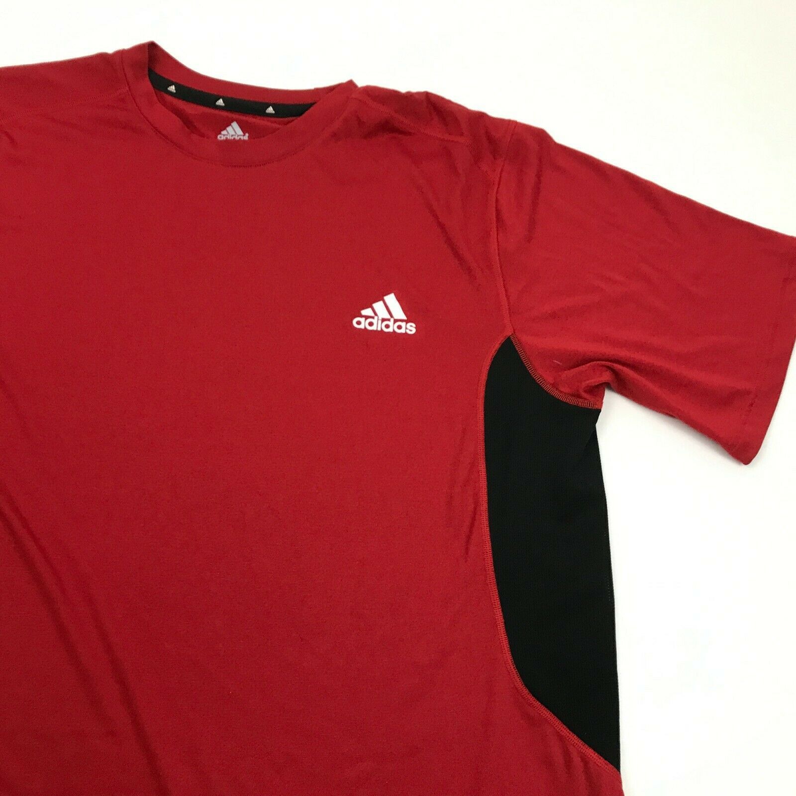 NEW Adidas Climalite Dry Fit Shirt Mens Size Extra Large XL Red Short ...