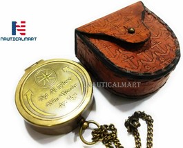 Engraved Brass Compass Gift Not All Those Who Wander are Lost Inspirational