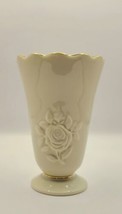 Lenox 4&quot;  Ivory Embossed Rose Bud Vase - $9.90