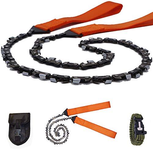 Survival Pocket Chainsaw Folding Hand Saw Chain 33 Serrated 3x faster