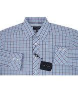 NEW Handsome Ted Baker of London Shirt! 15.5 - 32 33  Blue with Red &amp; Na... - $84.99