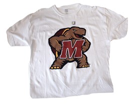Maryland Terrapins Terps NCAA Team Logo Short Sleeve White T-Shirt  XL - $15.99