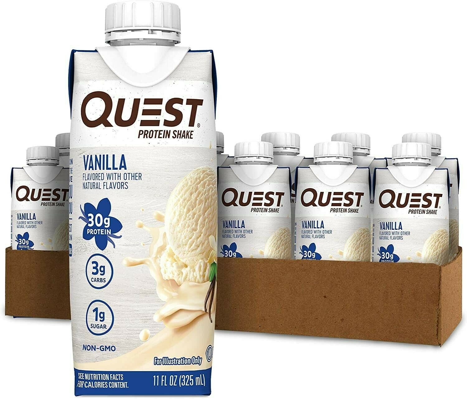 Quest Nutrition Vanilla Protein Shake, Gluten Free, Low Carb, 11 Fl Oz