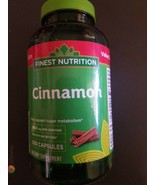 FINEST NUTRITION CINNAMON MAY SUPPORT SUGAR METABOLISM 350 CAPSULES - $27.72