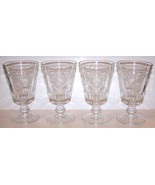 LOVELY SET OF 4 LA ROCHERE FRANCE VERSAILLES GLASS 6 1/2&quot; WATER GOBLETS - $39.59