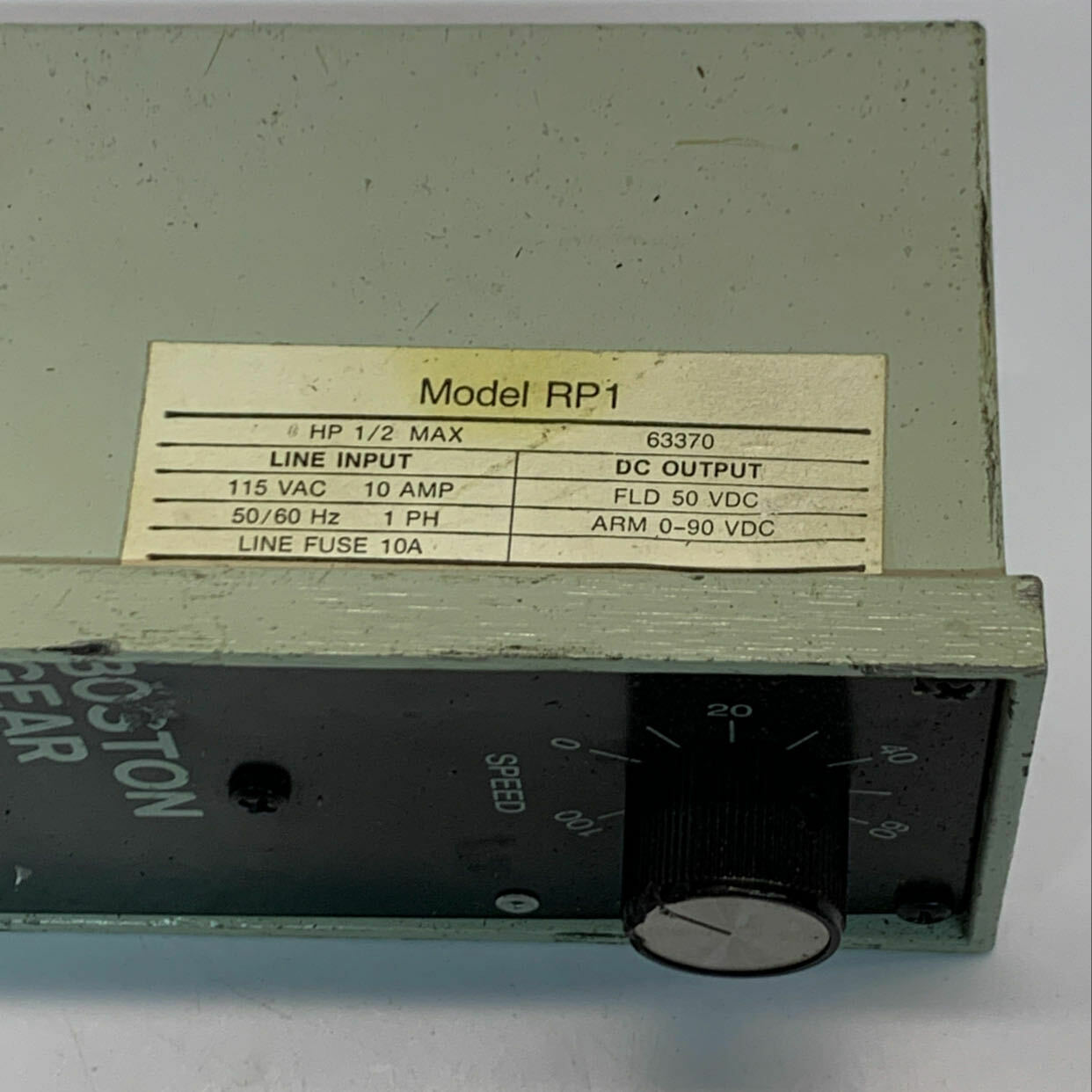 Boston Gear Ratiopax 63370 RP1 DC Motor Controller 10amp 250v Other