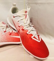 Nike Vapor BSBL Cleats Size 13 Excellent Red White Mens Shoes Football baseballs - $86.89