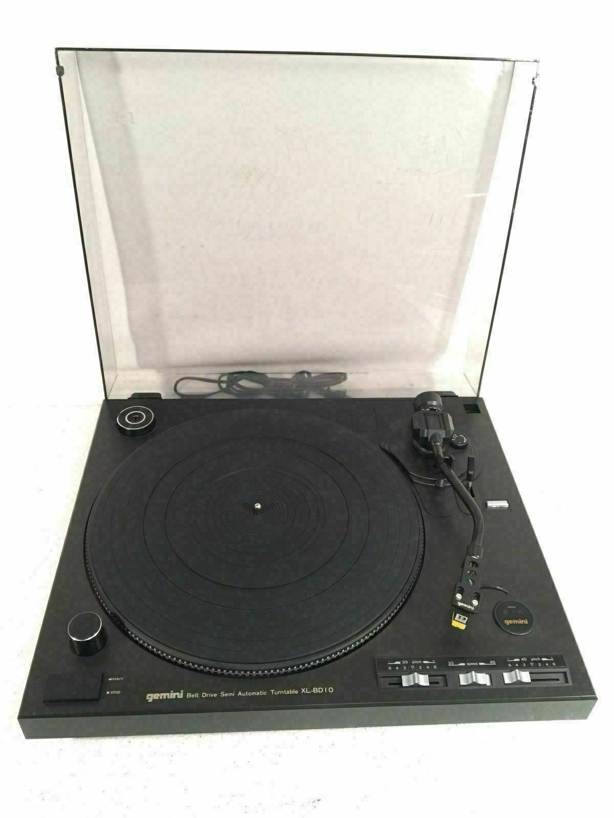 Gemini Belt Drive Semi Automatic Turntable Vintage Record Player Model