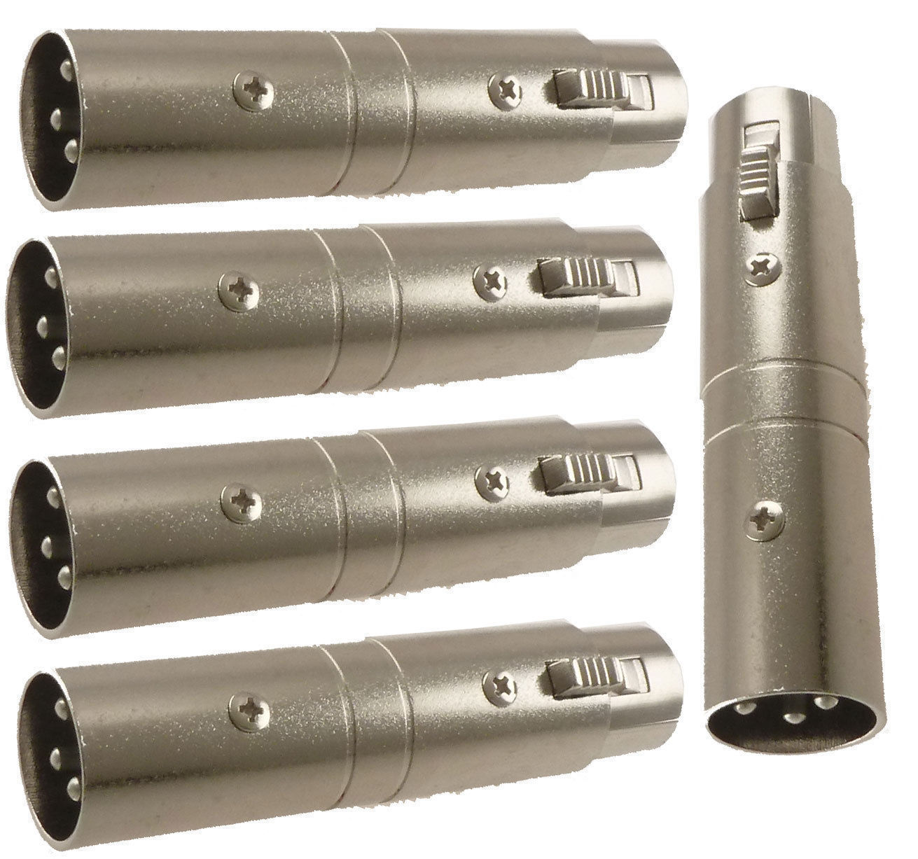 5x 3 Pin Xlr Female To Xlr Male Microphone Cable Gender