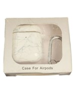 Air Pod Plastic Case with White Marble Design Protective New - $7.69